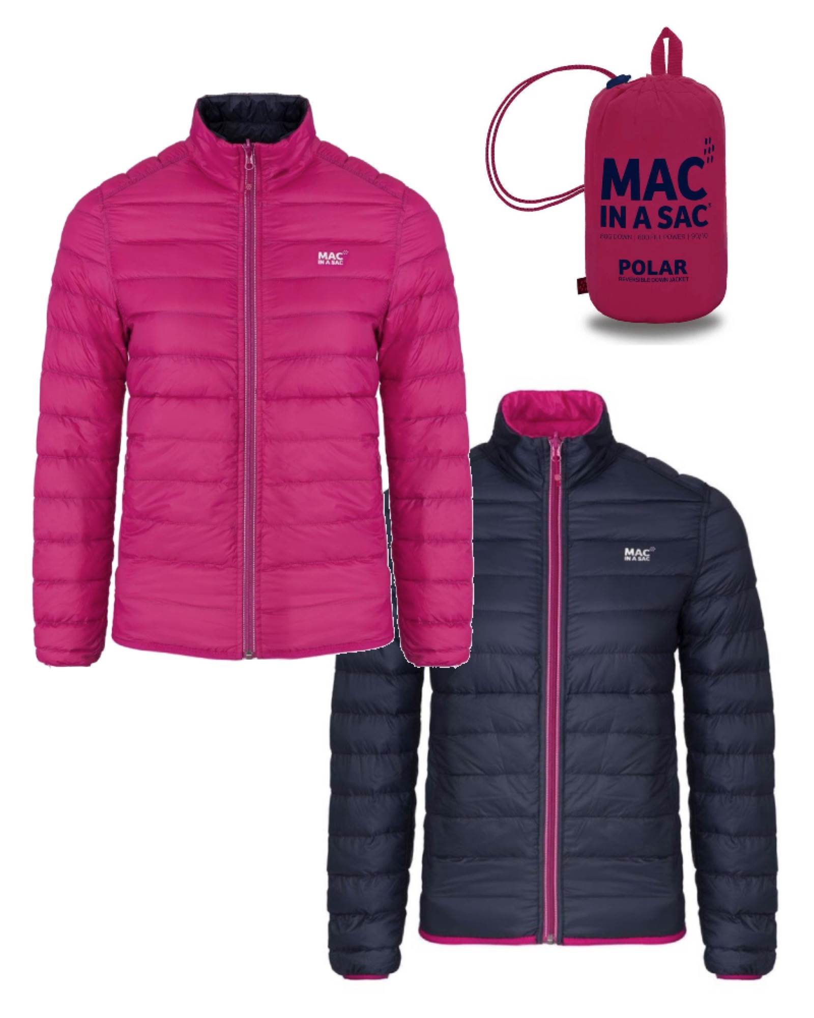 Mac in a Sac Polar Womens Packable Reversible Down Jacket 